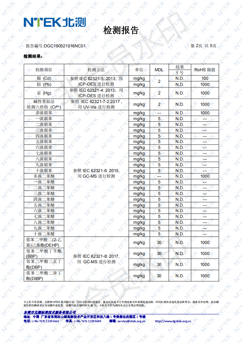 印字打包帶RoHS 2.0檢測(cè)報(bào)告2